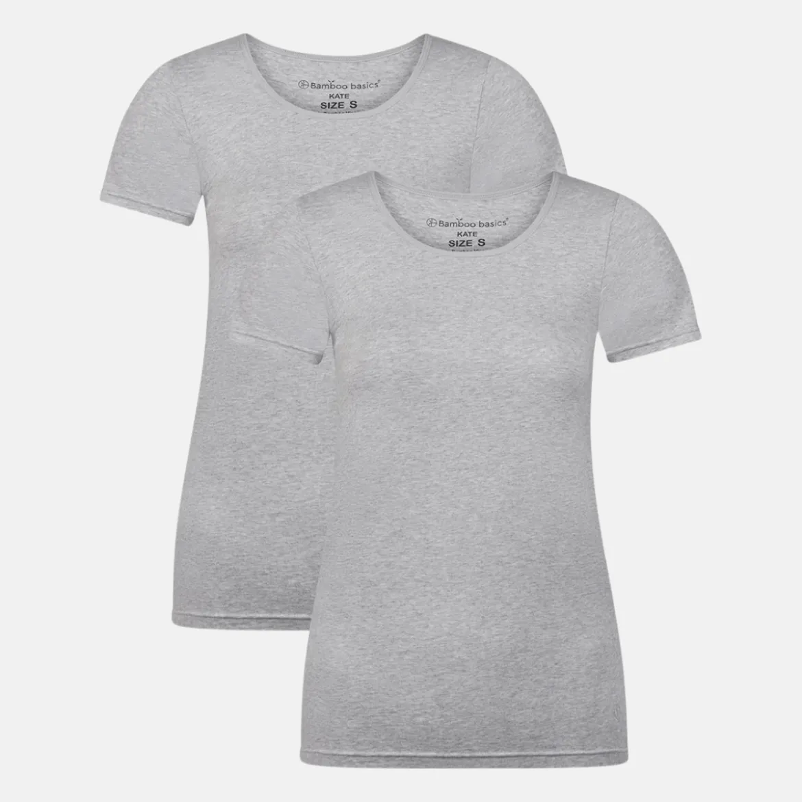2 pak Grå bambus T-shirt