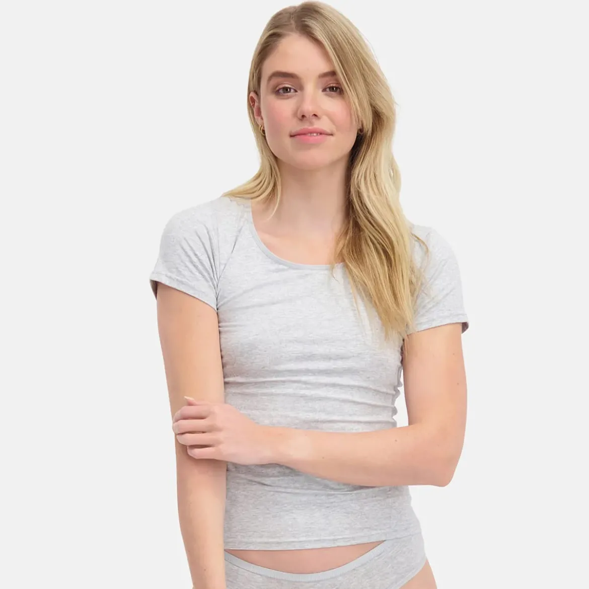 2 pak Grå bambus T-shirt
