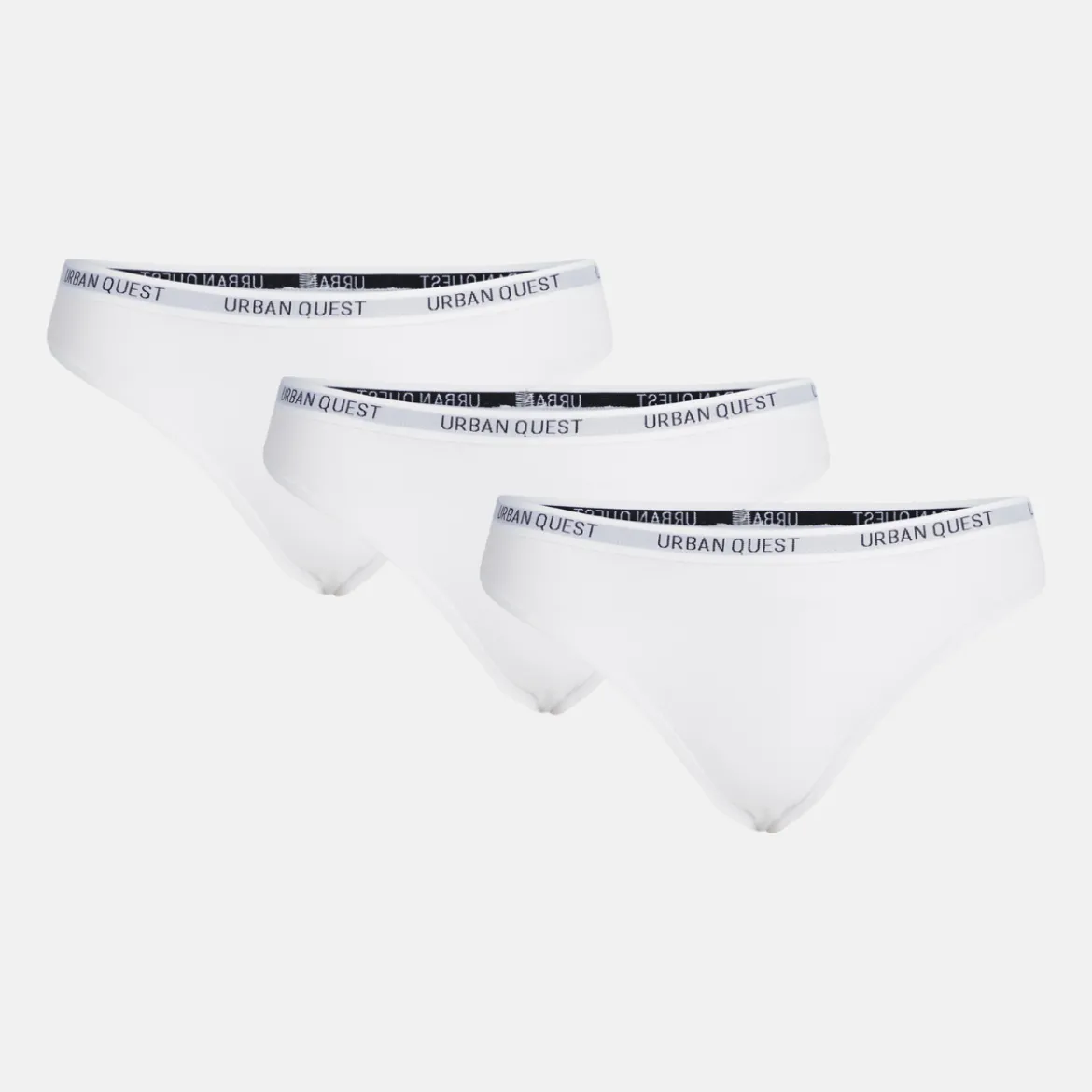 3 pak Hvid bambus G-streng trusse