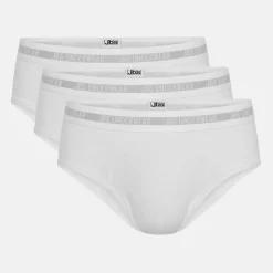 3 pak Hvid bambus herretrusser