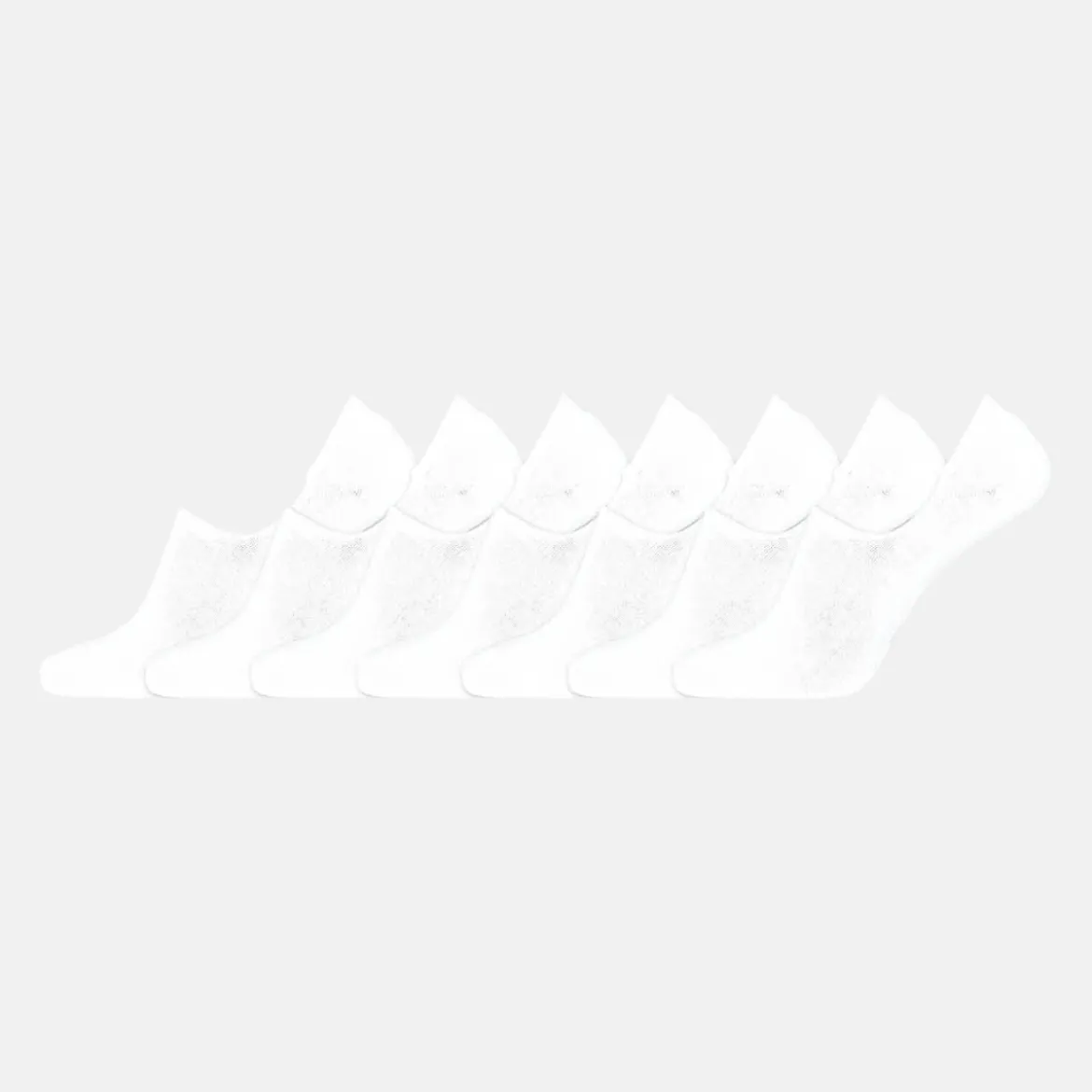 7 pak Hvid bambus in-shoe footies