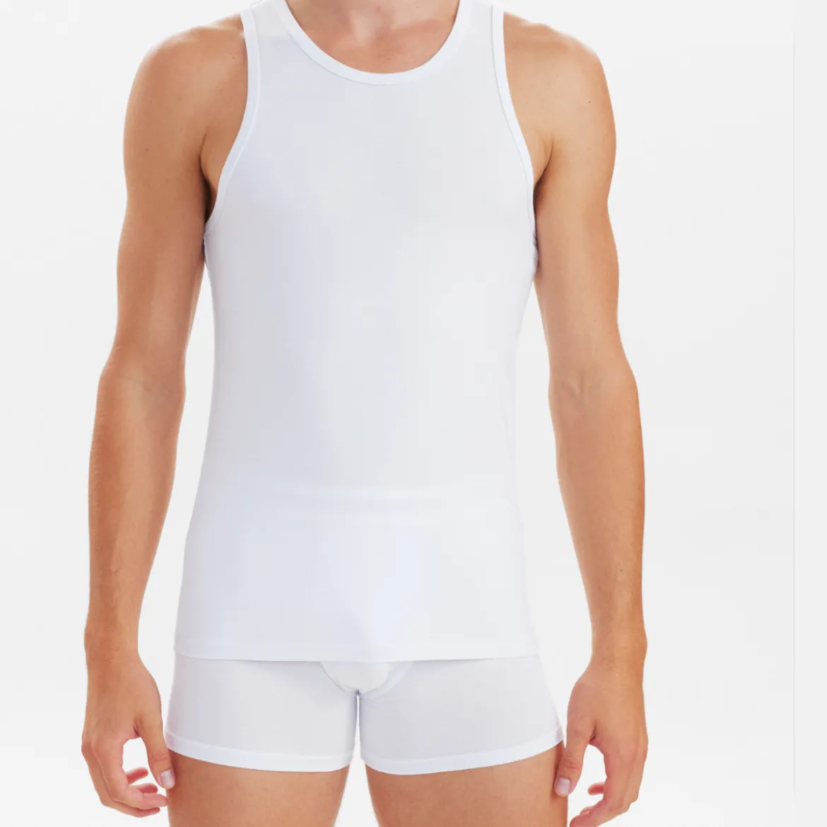 2 pak Hvid bambus Tank Top