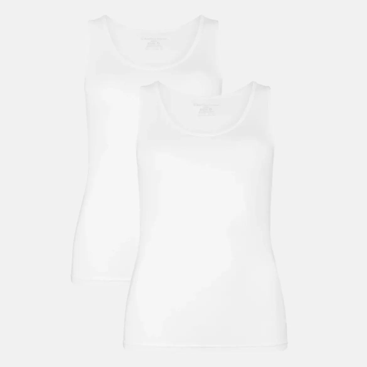 2 pak Hvid bambus tank top