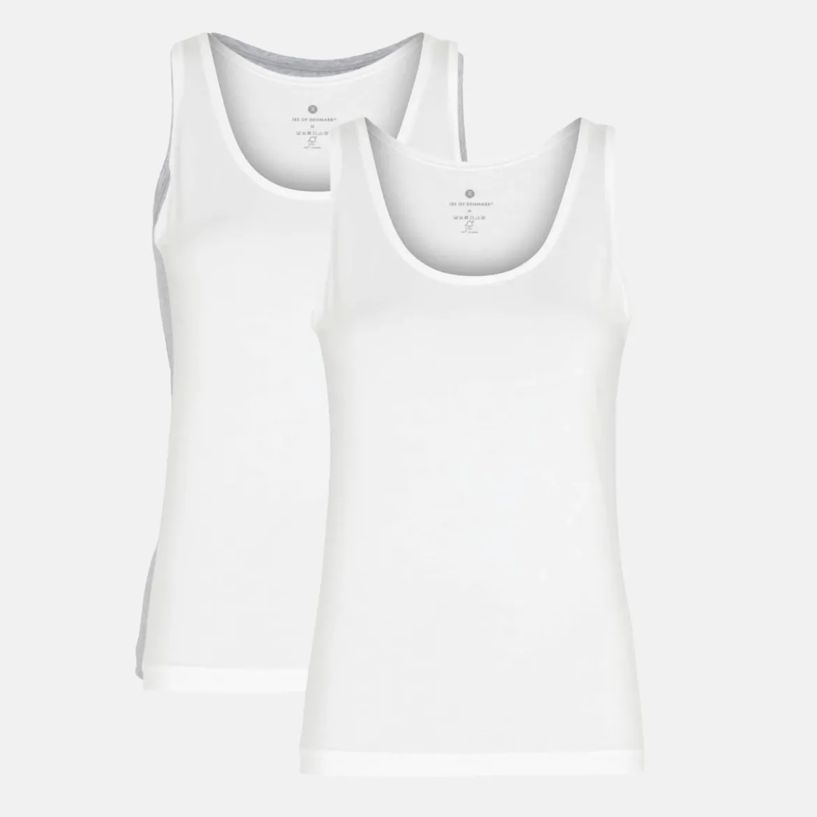 2 pak Hvid bambus Tank Top
