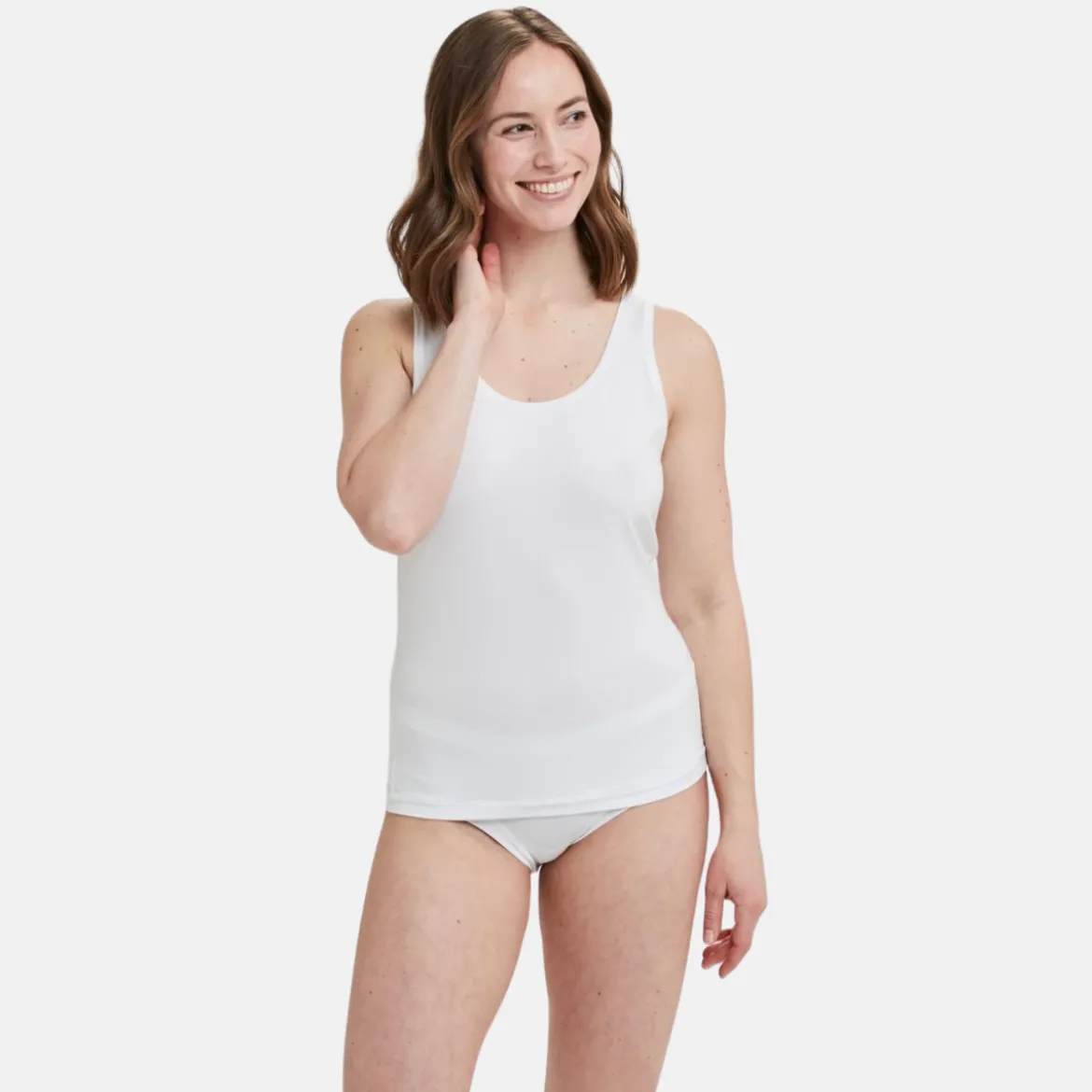 2 pak Hvid bambus Tank Top
