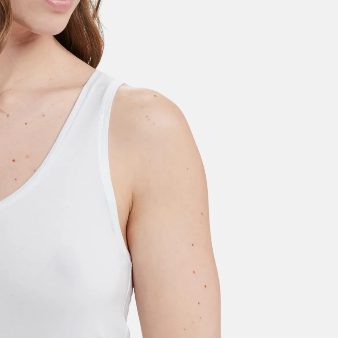 2 pak Hvid bambus Tank Top
