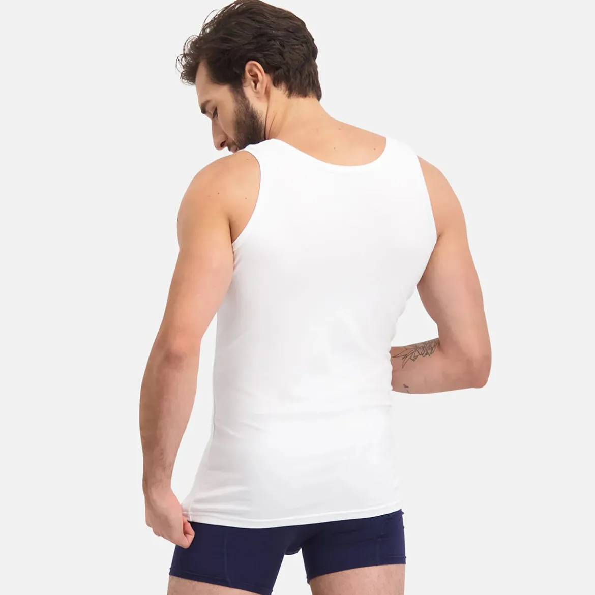 2 pak Hvid bambus Tank Top