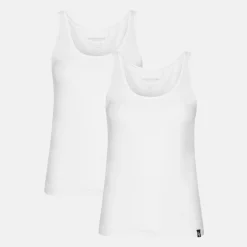 2 pak Hvid bambus Tank Top