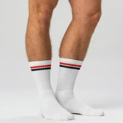 3 pak Hvid bambus tennissokker