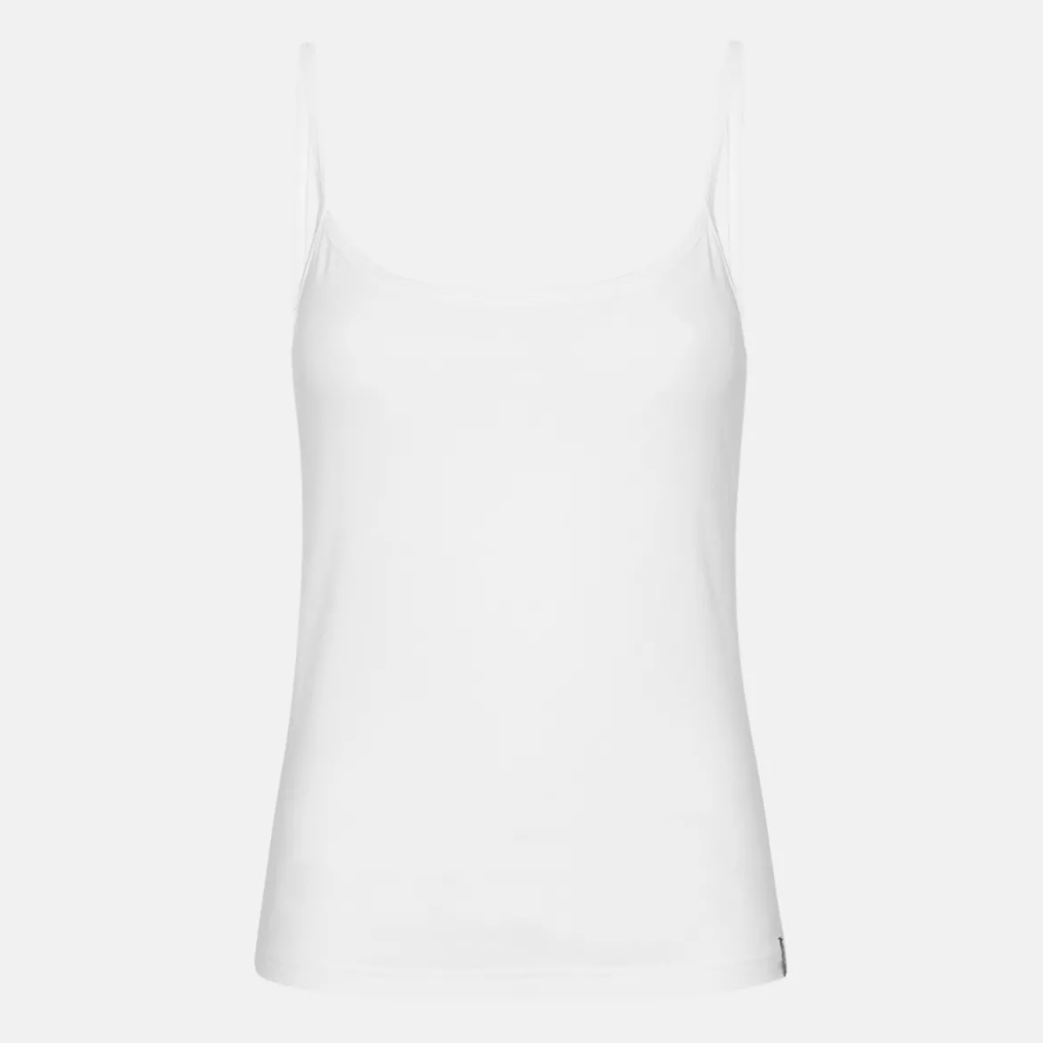 2 pak Hvid bambus top med tynde stropper