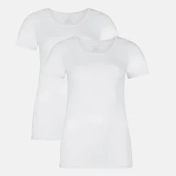2 pak Hvid bambus T-shirt