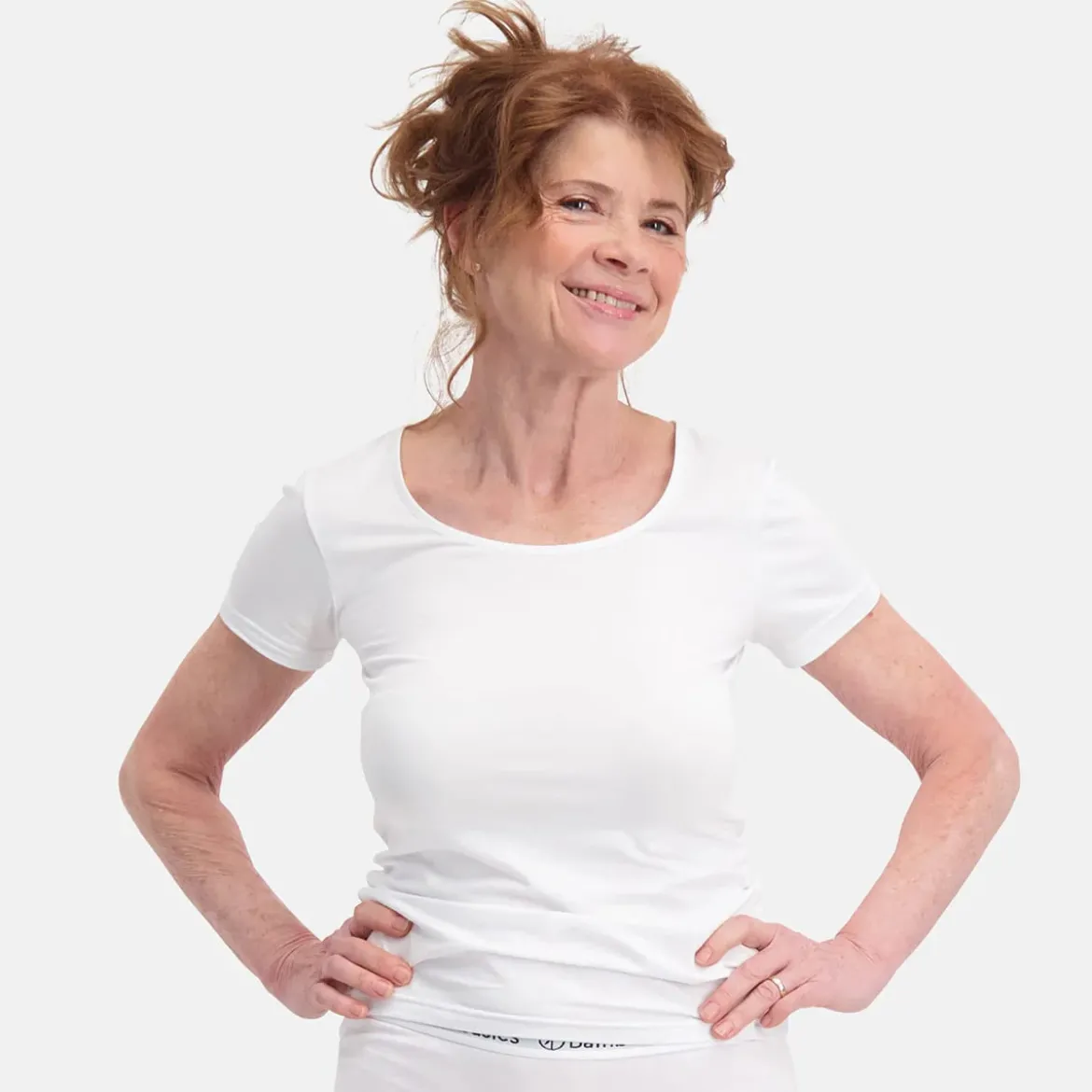 2 pak Hvid bambus T-shirt