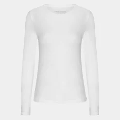 3 pak Hvid langærmet bambus T-shirt