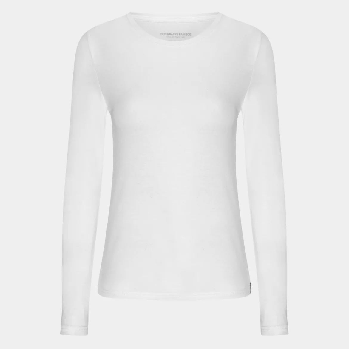 3 pak Hvid langærmet bambus T-shirt