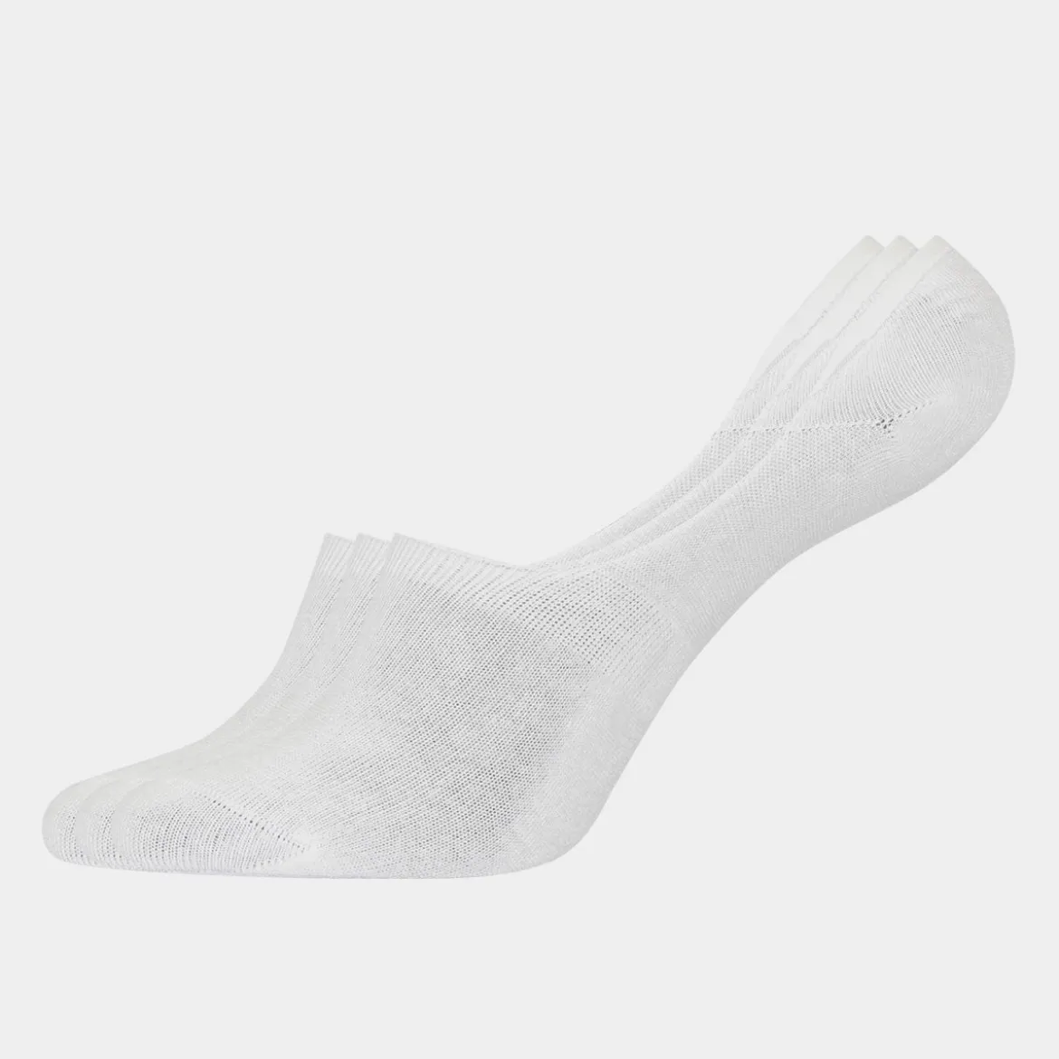 3 pak Hvid no-show bambus footies