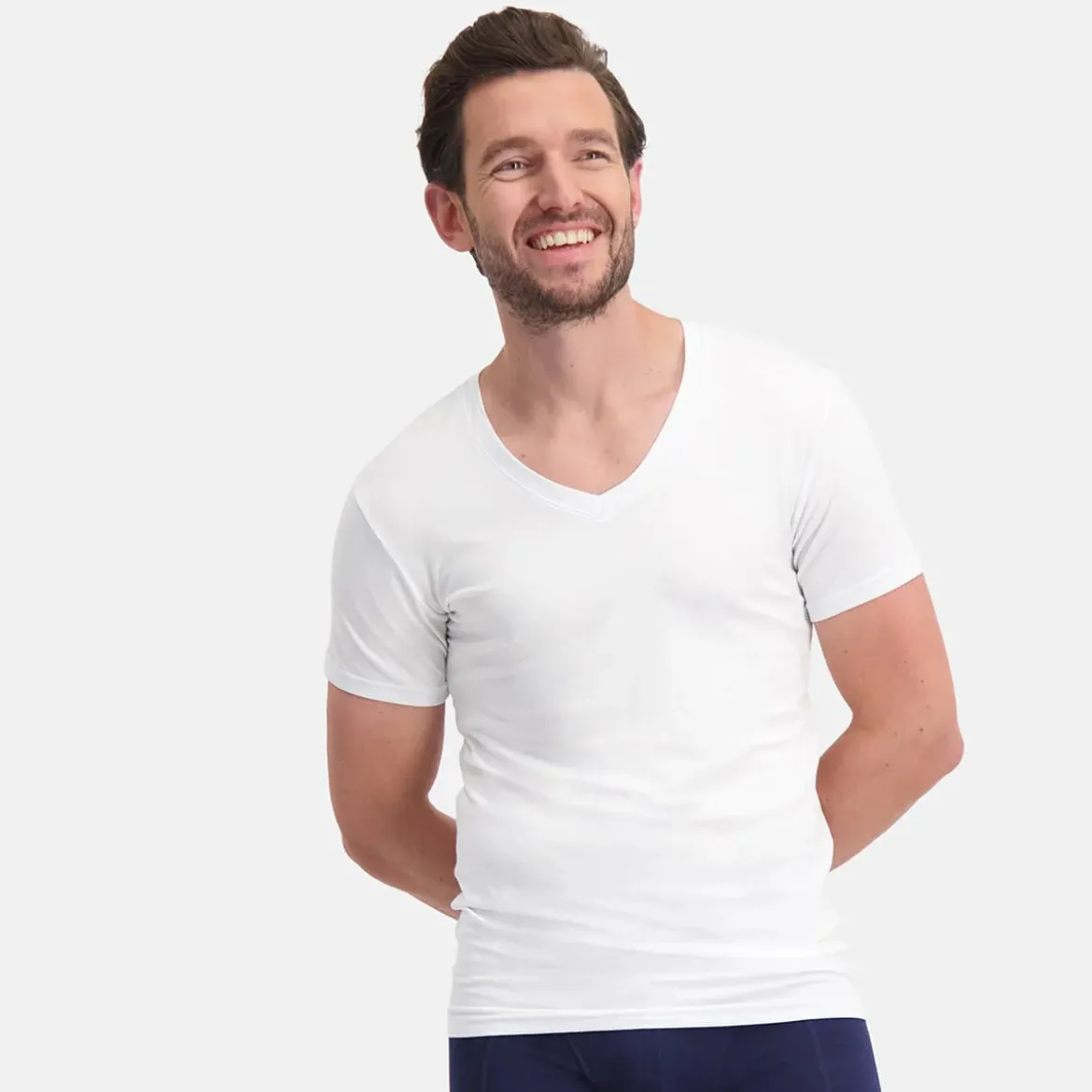 2 pak Hvid slim fit bambus T-shirt