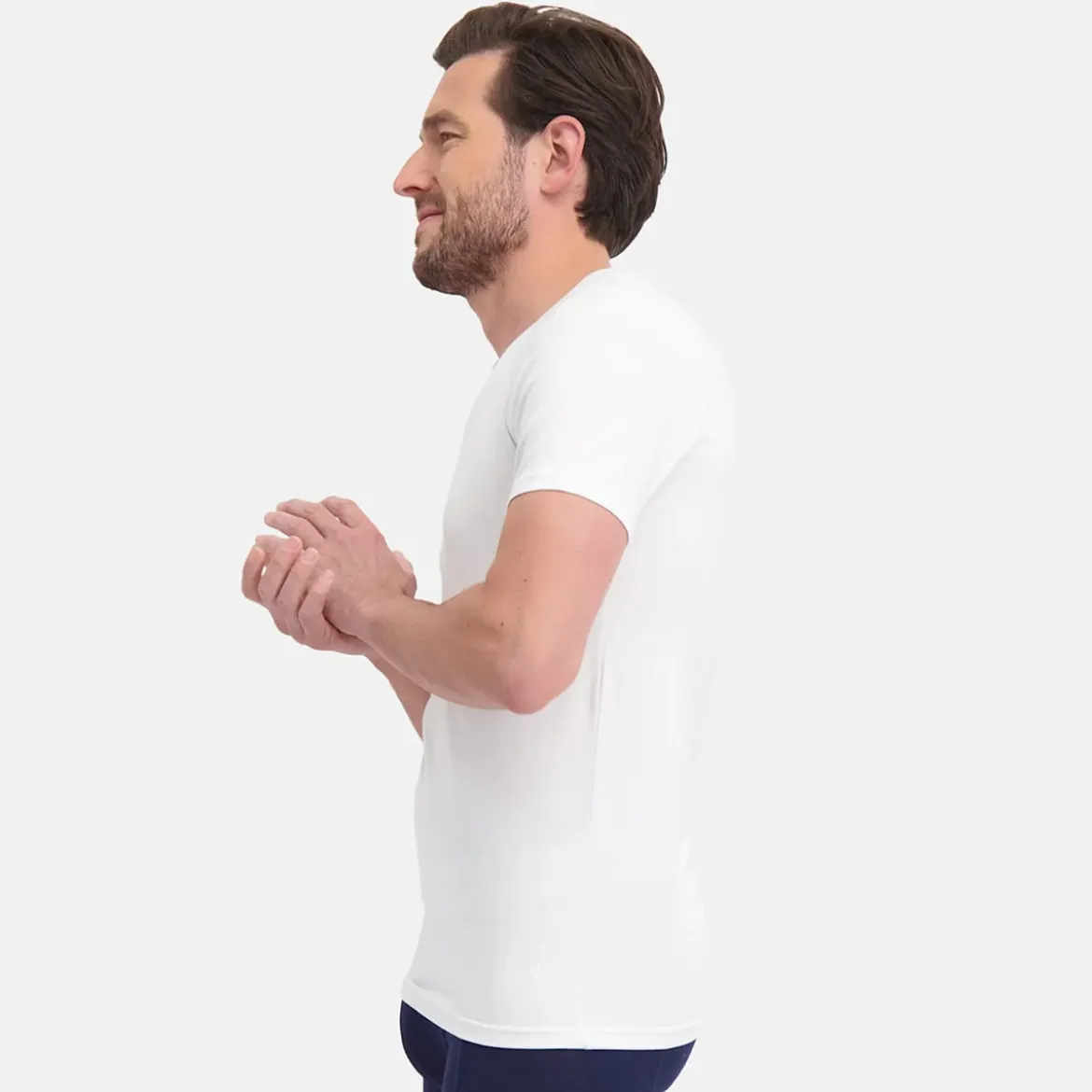 2 pak Hvid slim fit bambus T-shirt