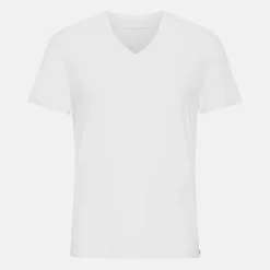 2 pak Hvid slim fit V-hals bambus T-shirt