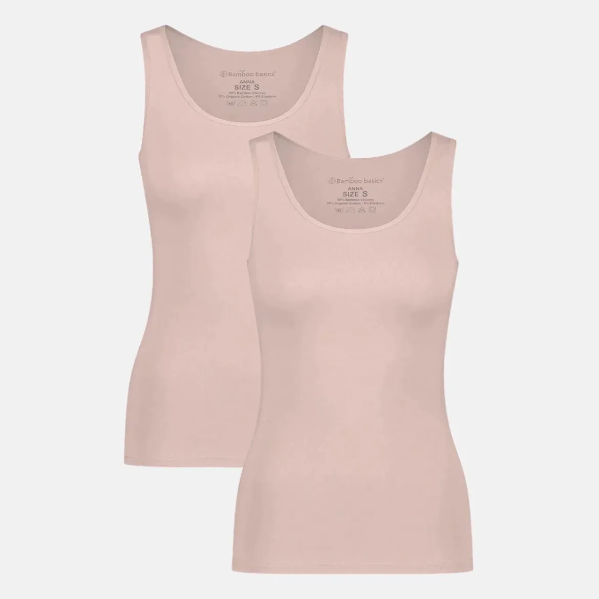 2 pak Nude bambus Tank Top