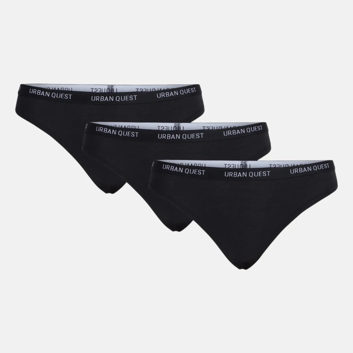 3 pak Sort bambus G-streng trusse