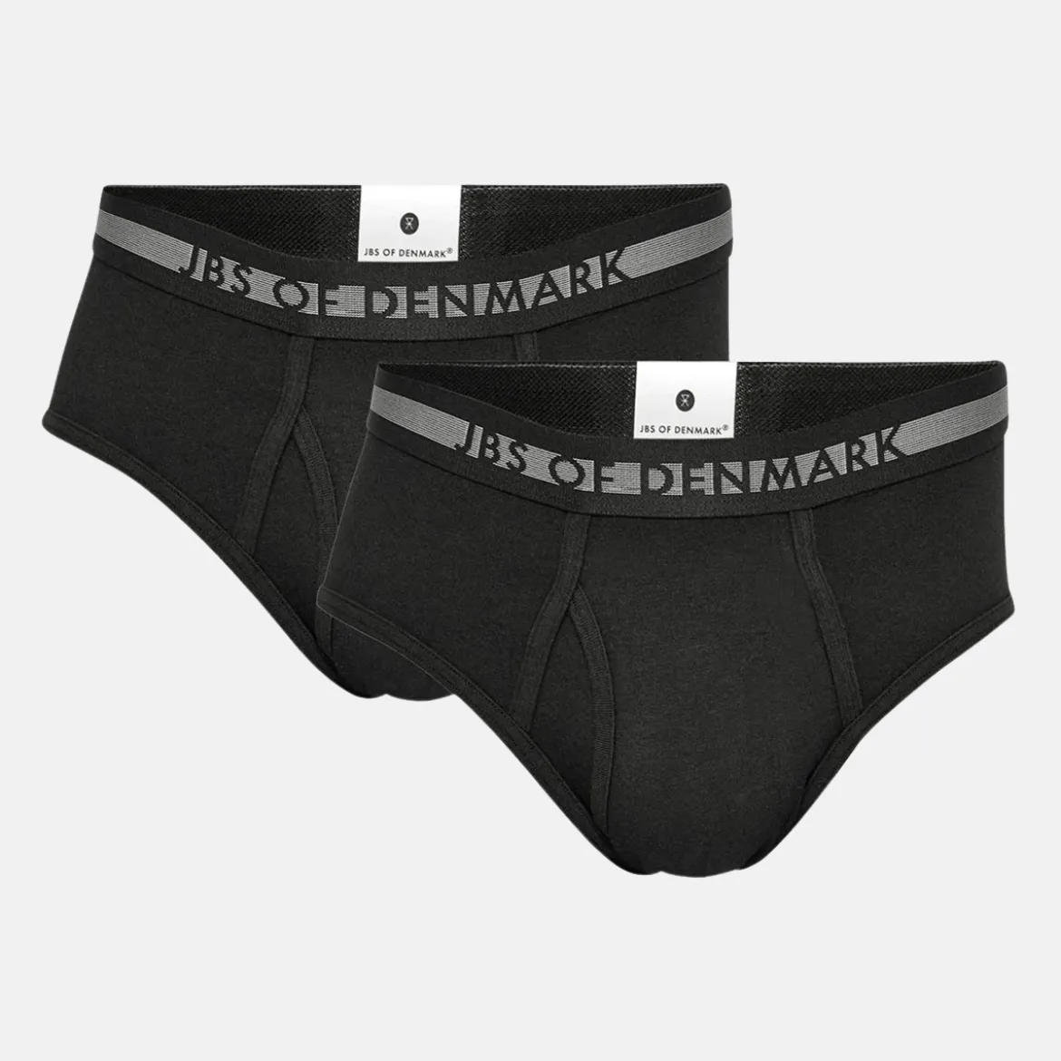 2 pak Sort bambus herretrusser med gylp