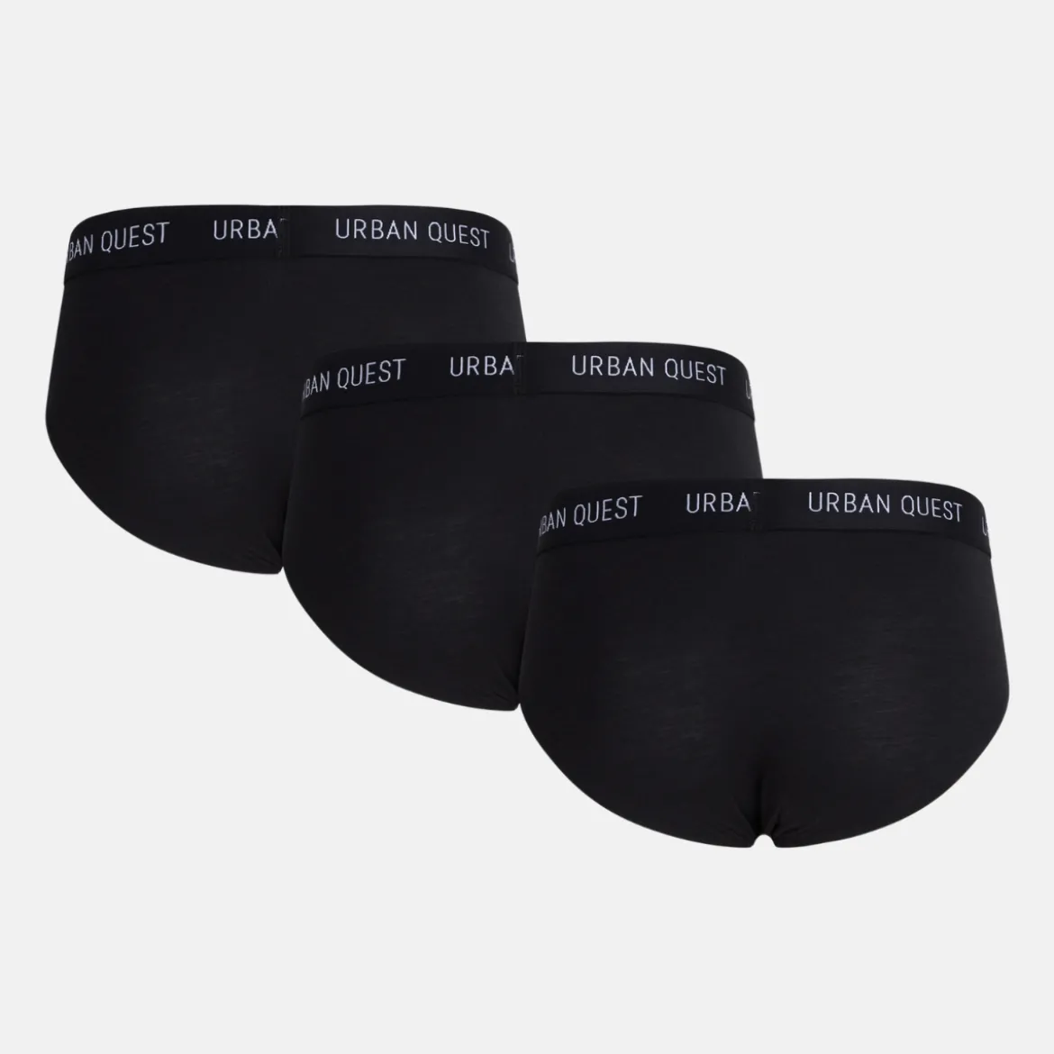 3 pak Sort bambus herretrusser