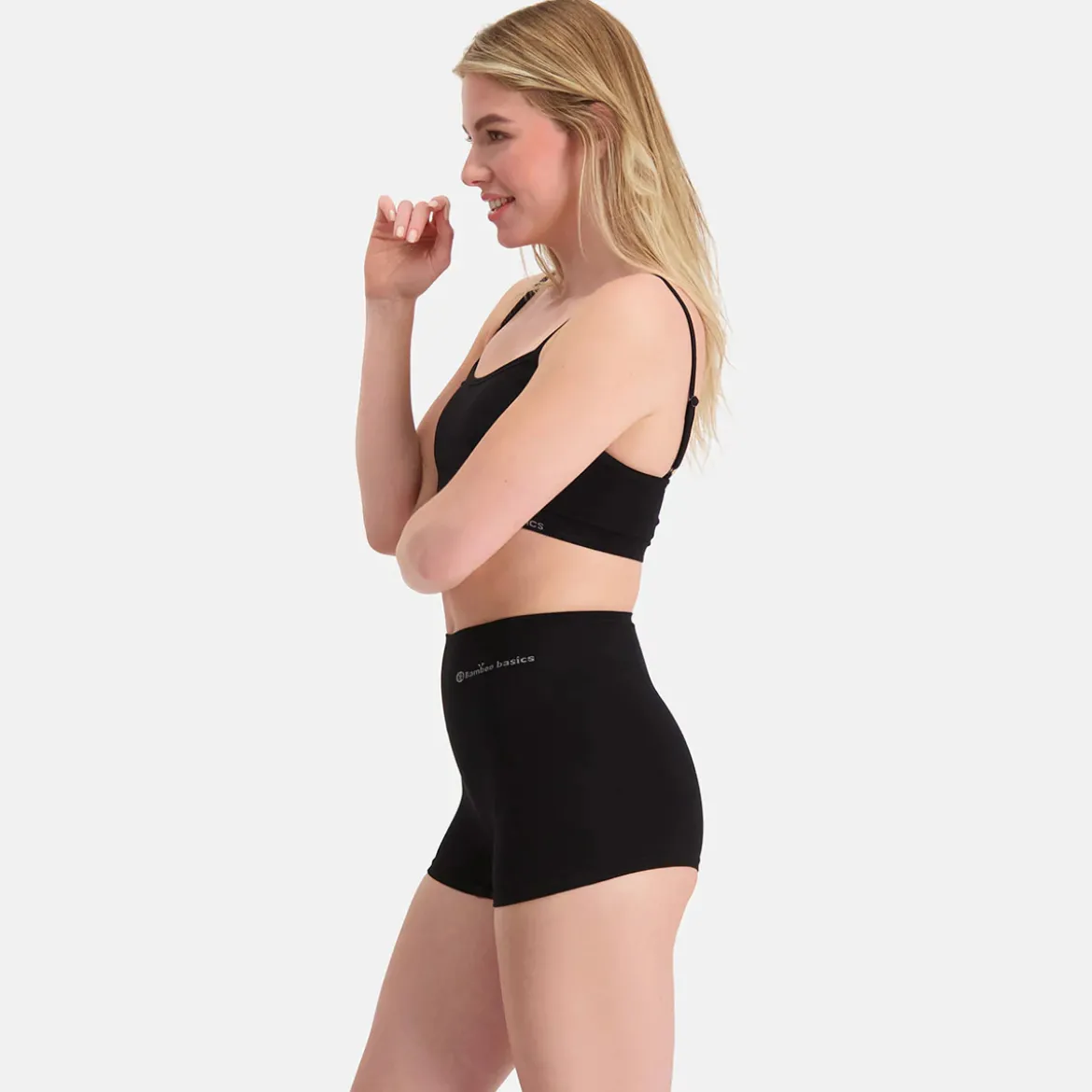 2 pak Sort bambus Hotpants