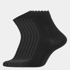 7 pak Sort bambus strømper (Low cut)