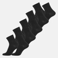 10 pak Sort bambus strømper (Low cut)