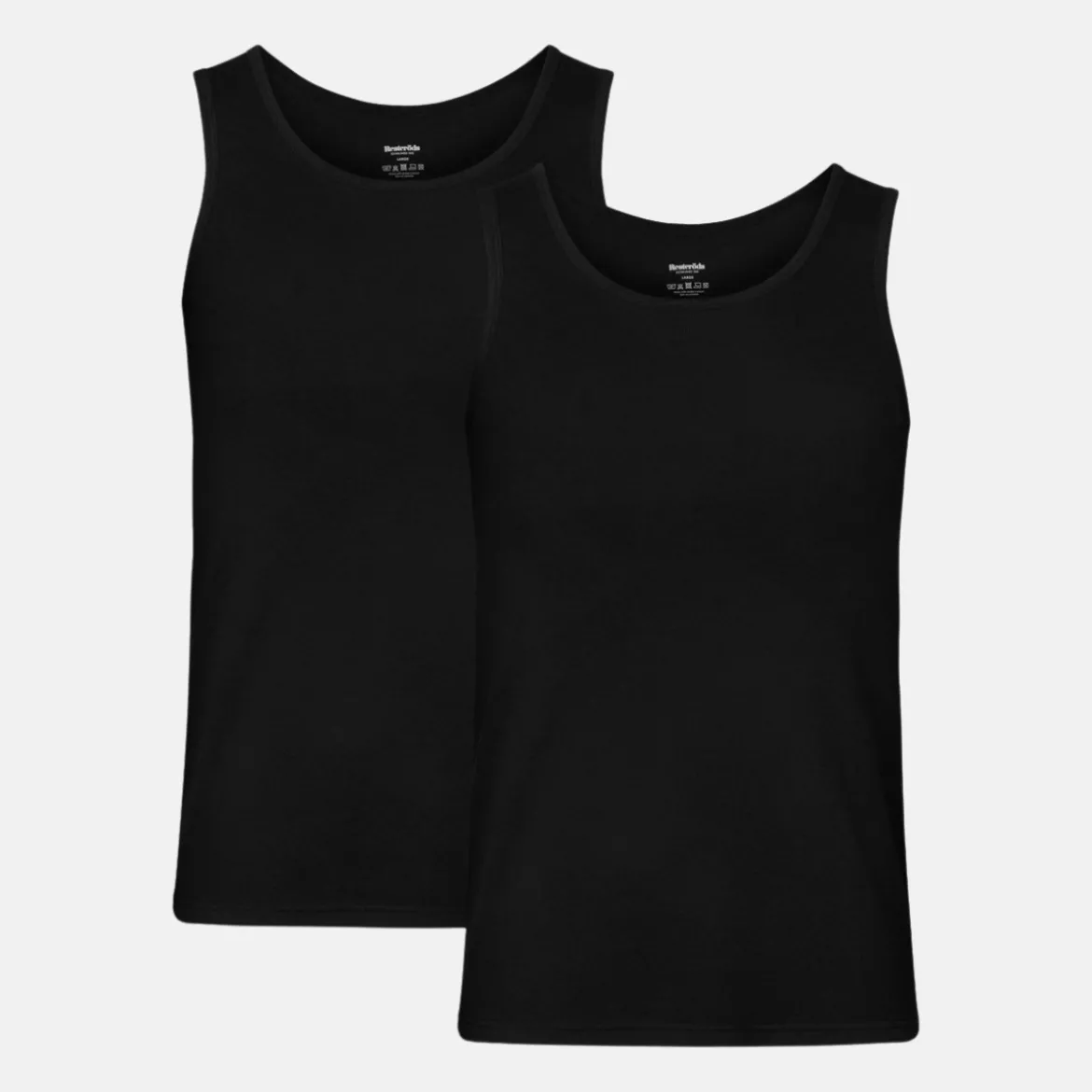 2 pak Sort rib bambus Tank Top