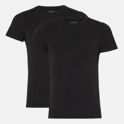 2 pak Sort slim fit bambus T-shirt