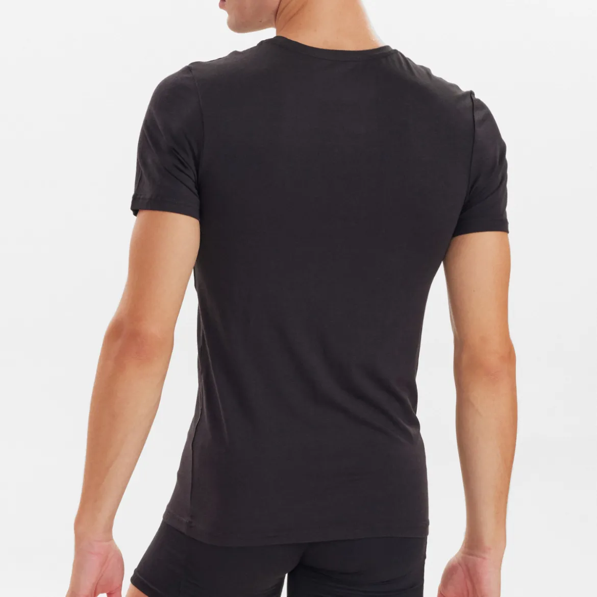 2 pak Sort slim fit bambus T-shirt