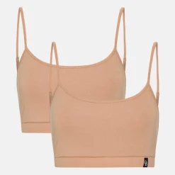 2 pak Tan bambus BH top med tynd strop