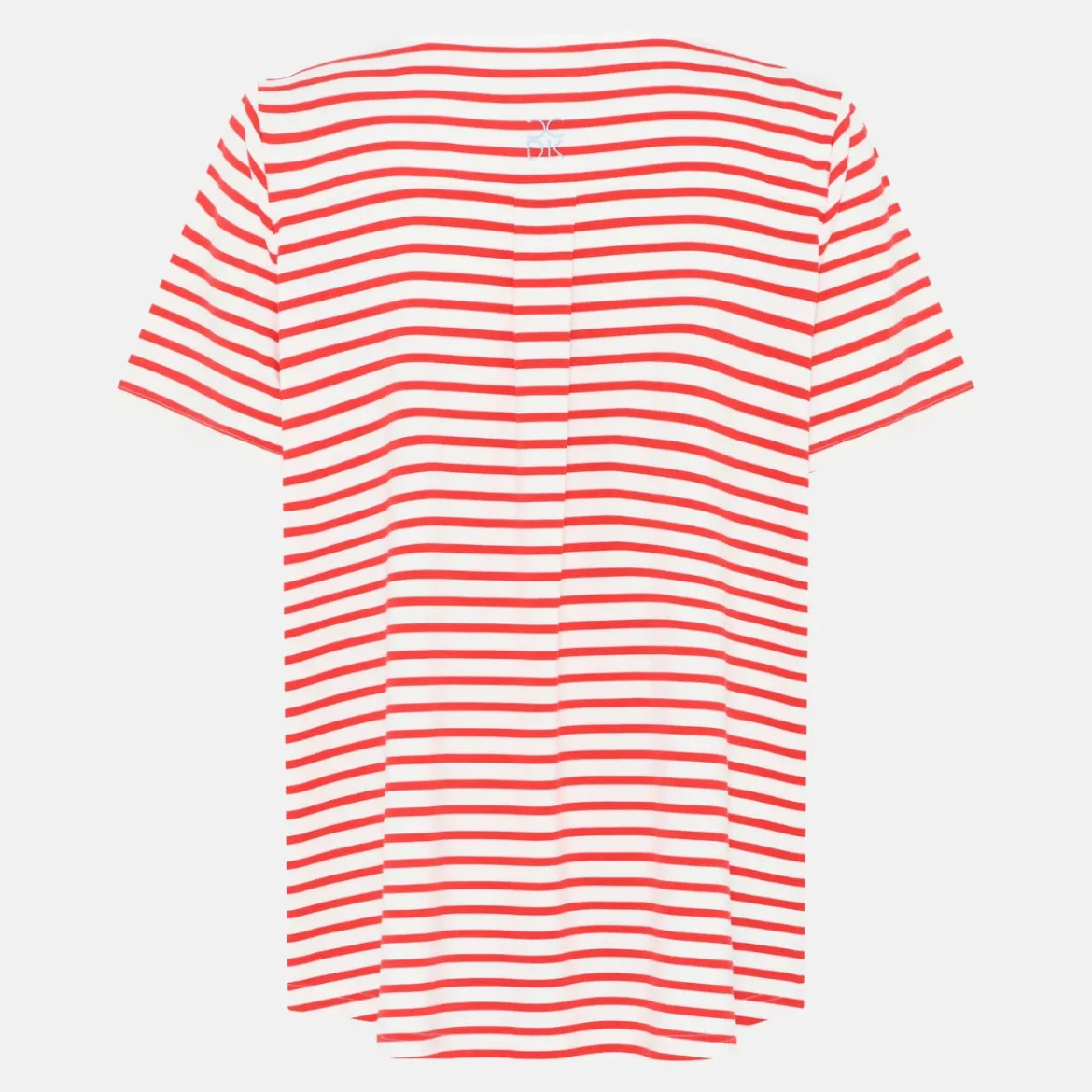 Bea kortærmet bambus t-shirt- Rød stribet