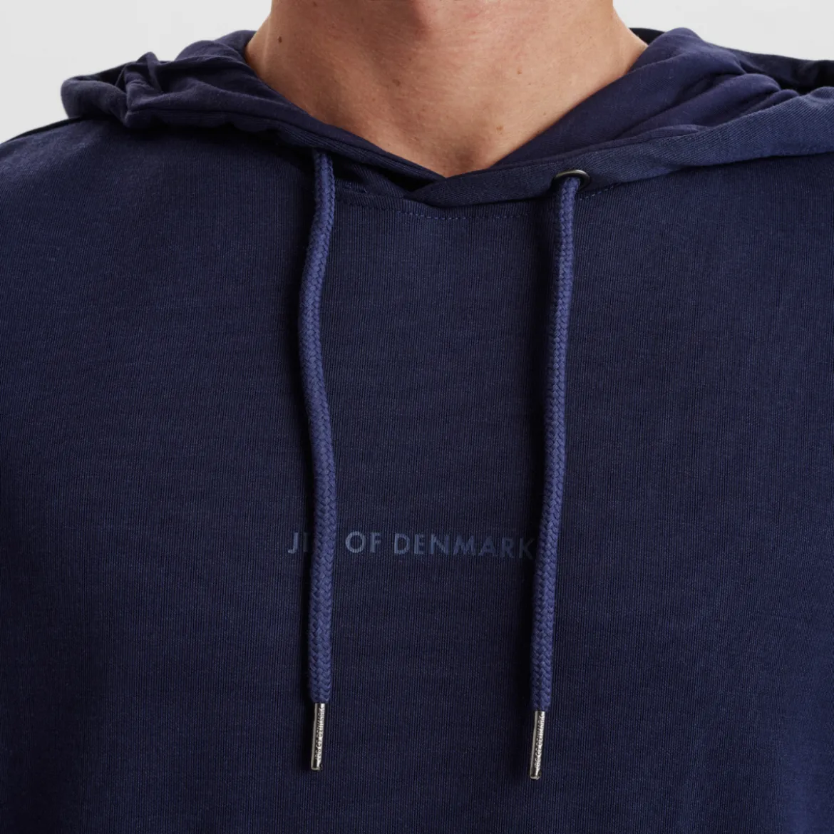 Blå bambus hoodie