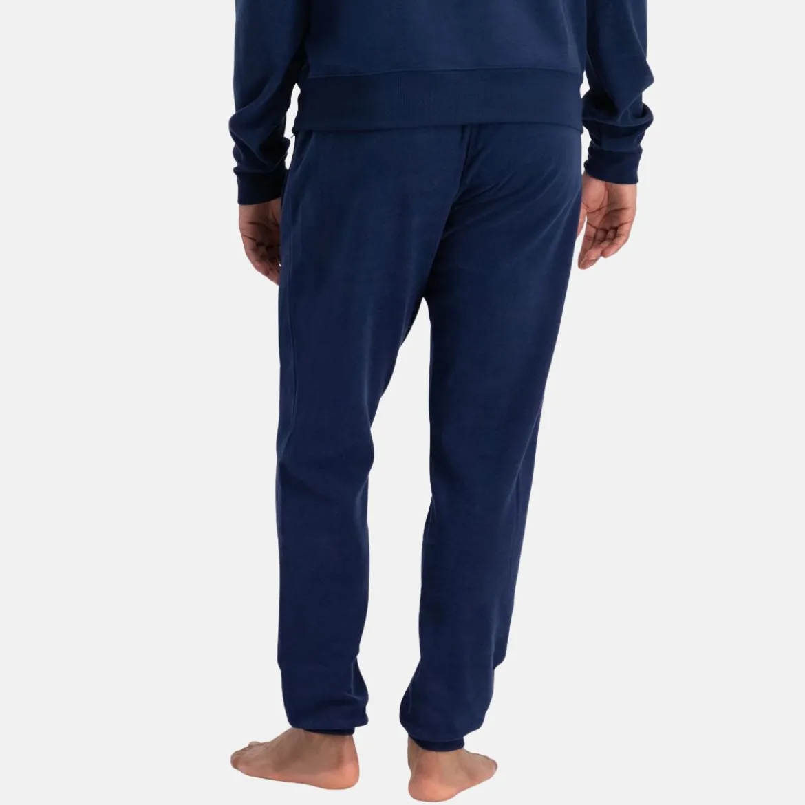 Blå bambus hoodie joggingsæt