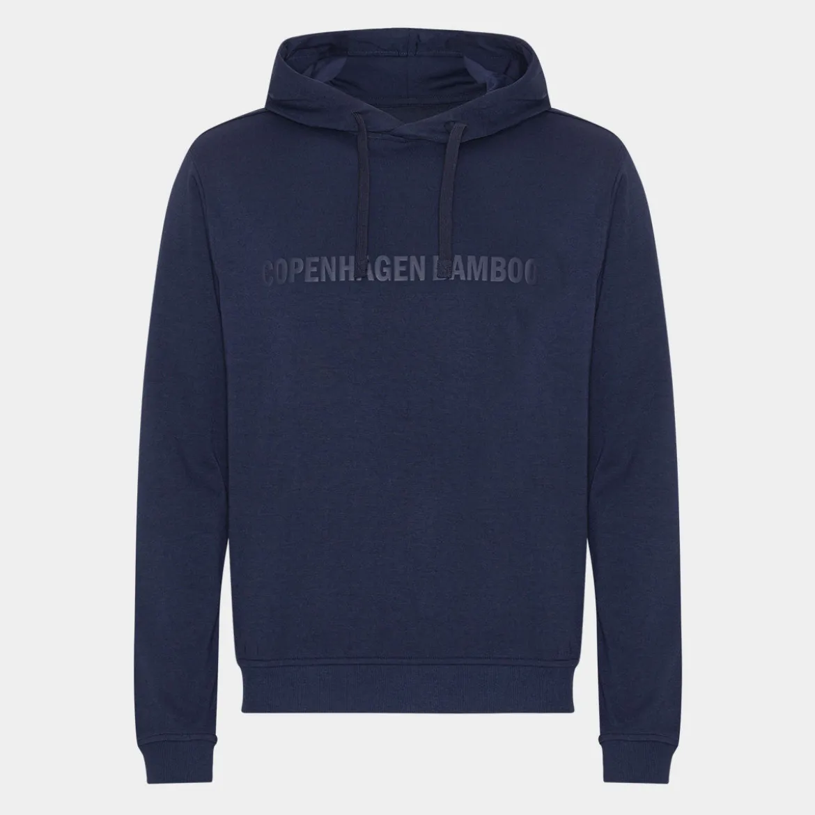 Blå bambus hoodie joggingsæt med logo