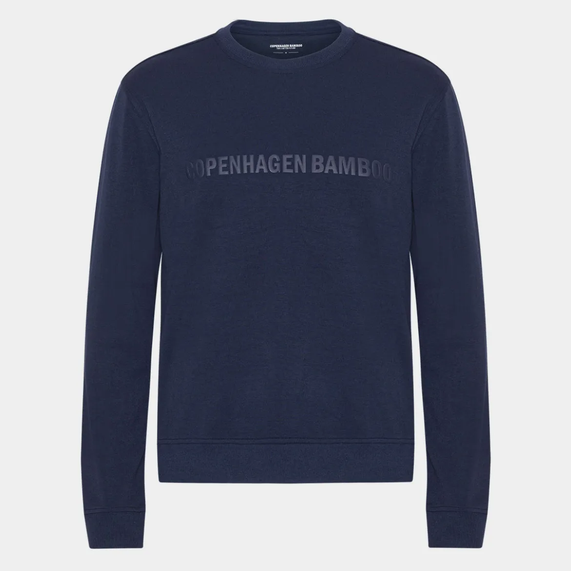 Blå bambus joggingsæt med logo