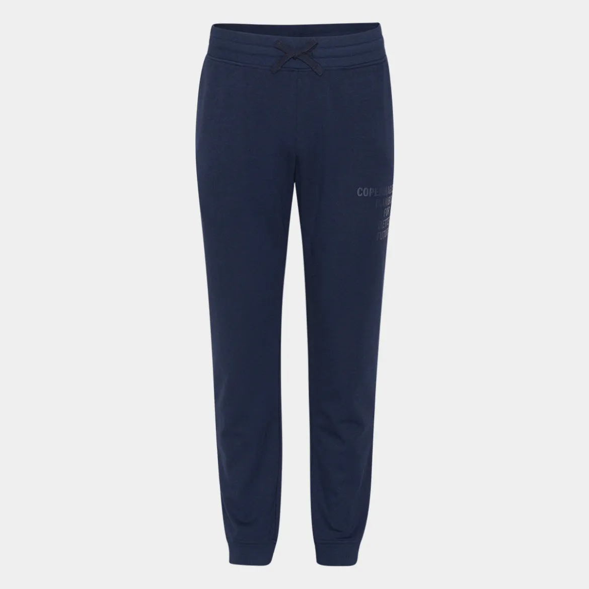 Blå bambus sweatpants med logo