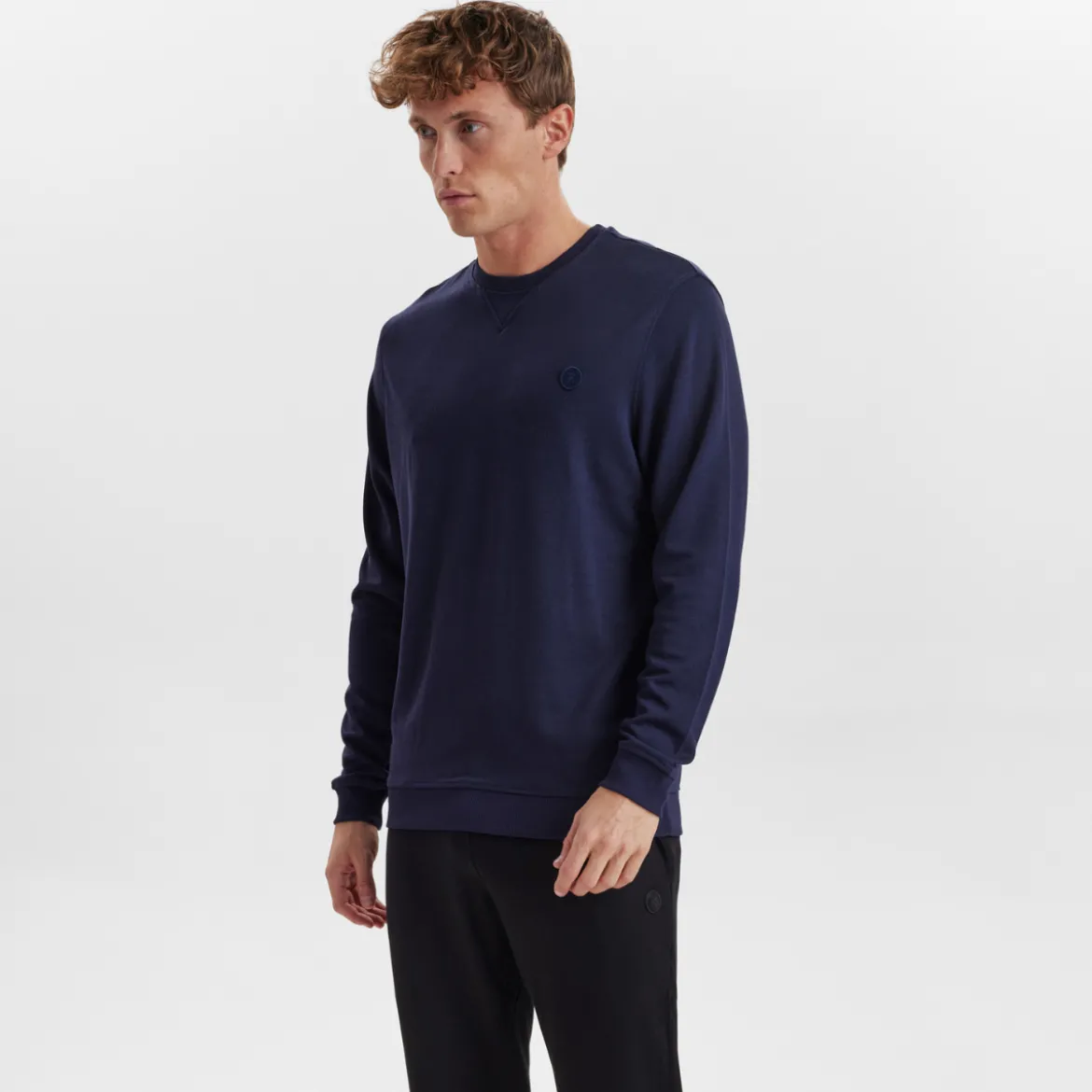 Blå bambus sweatshirt