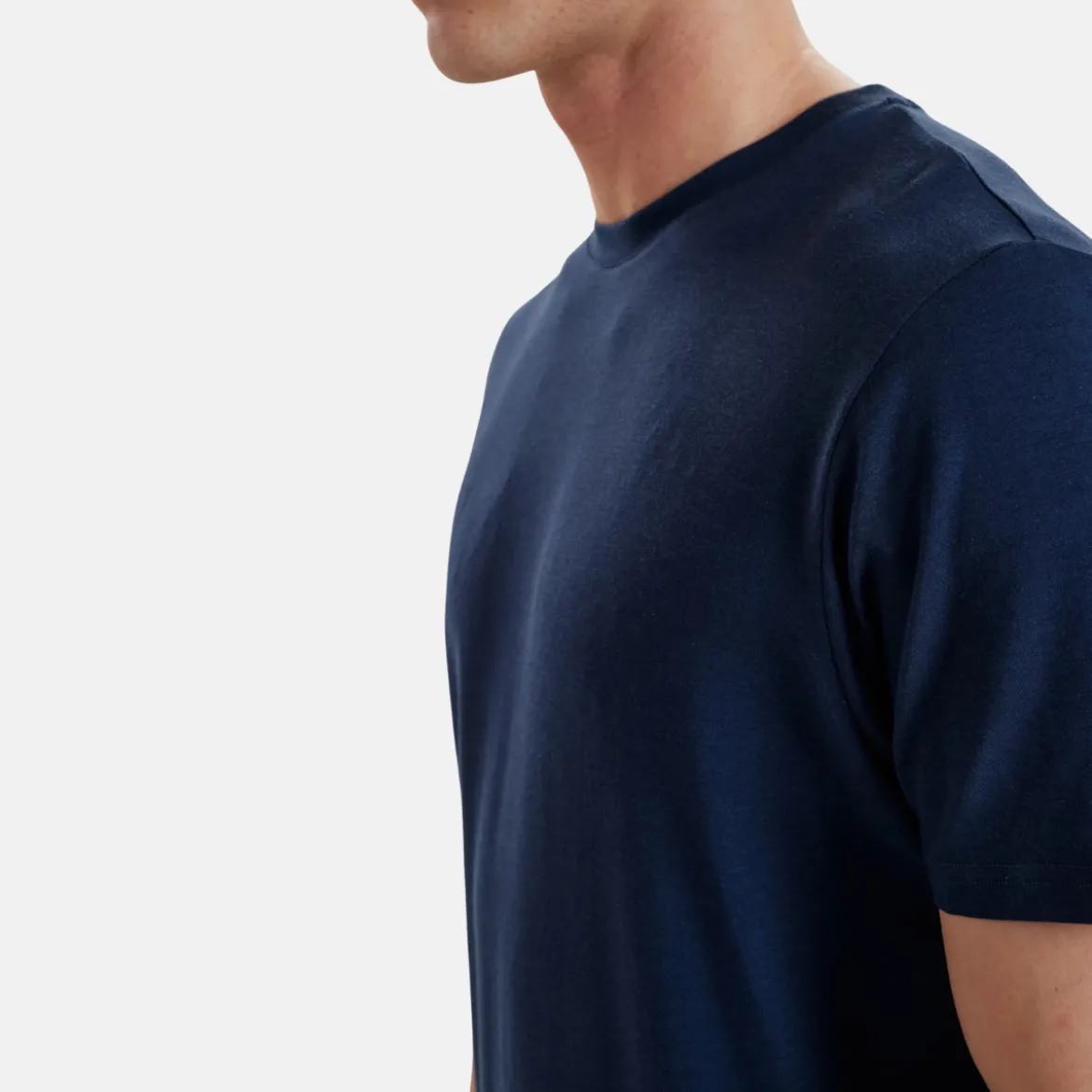 Blå bambus T-shirt