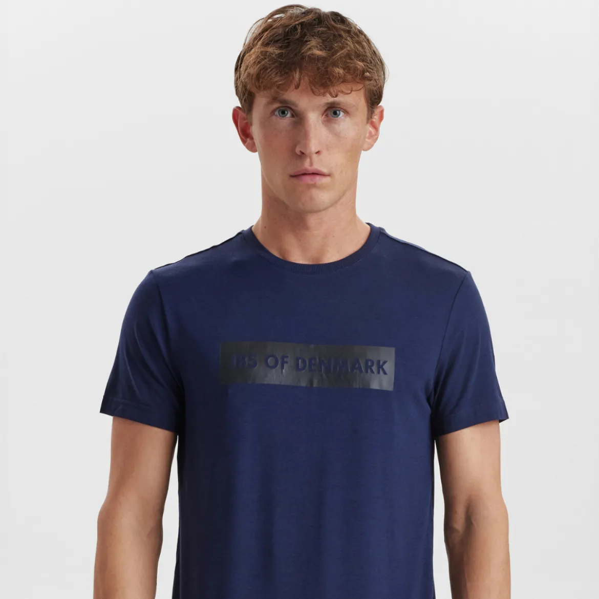 Blå bambus T-shirt med logo