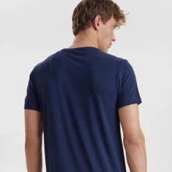 Blå bambus T-shirt med logo