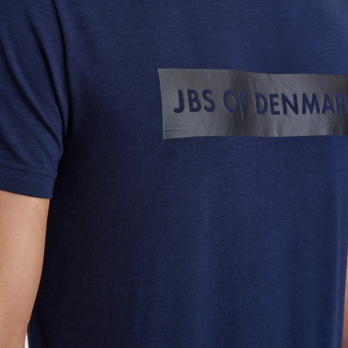 Blå bambus T-shirt med logo