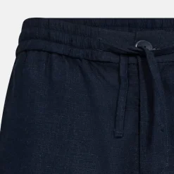 Blå bambus/hør shorts