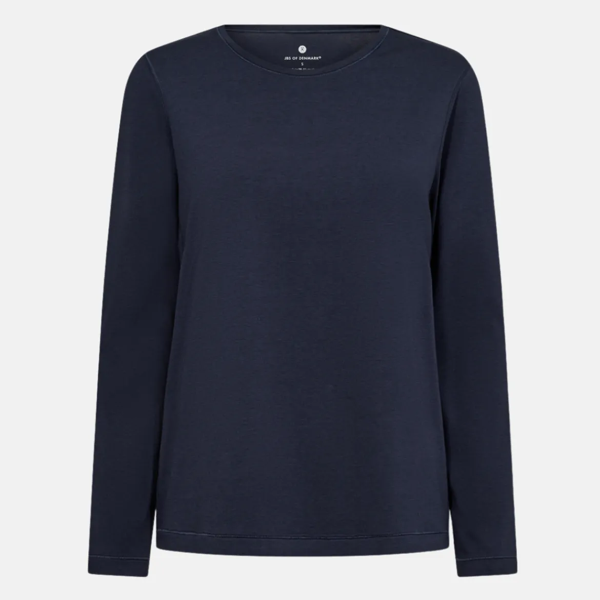 Blå langærmet bambus T-shirt