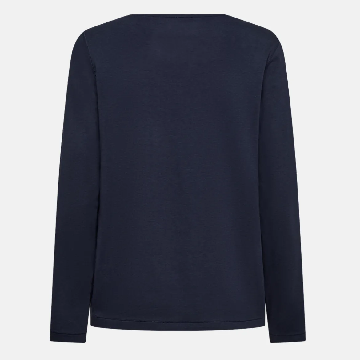 Blå langærmet bambus T-shirt