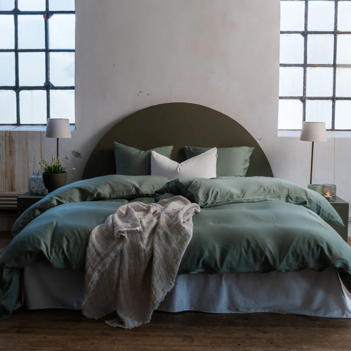 Enjoy bambus sengetøj grøn