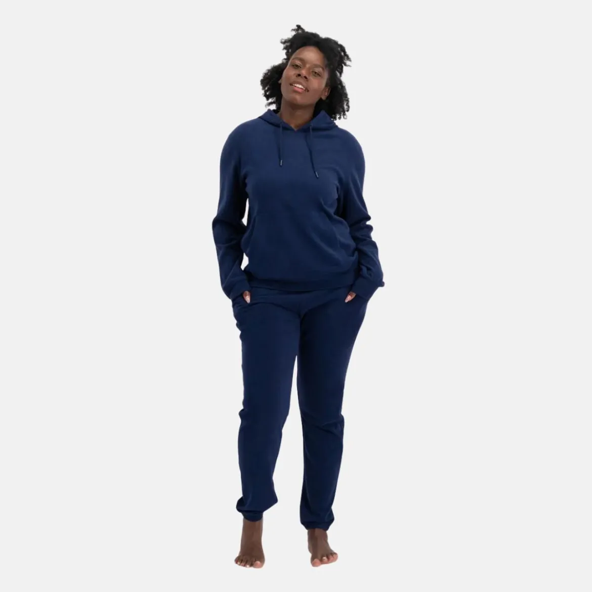Gaby Blå bambus hoodie
