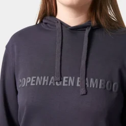 Grå bambus hoodie joggingsæt med logo